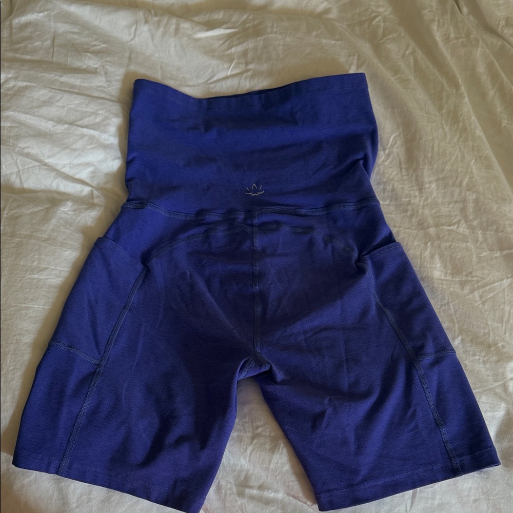 Beyond Yoga - beyond the Bump Purple Bike Shorts